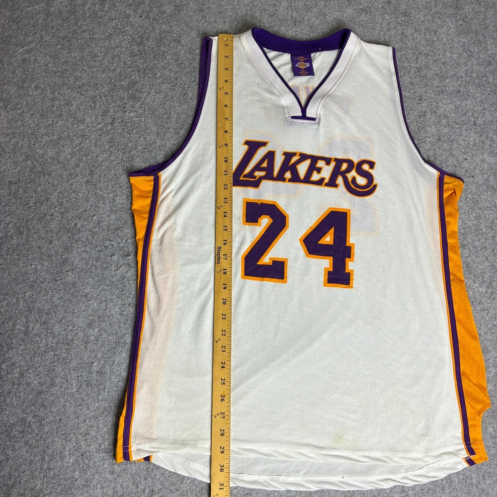 NBA Los Angeles Lakers Kobe Bryant 24 Jersey White Mens XXL Basketball Sport - Picture 6 of 8